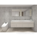 Vanity mobili da bagno in legno bianco in stile americano